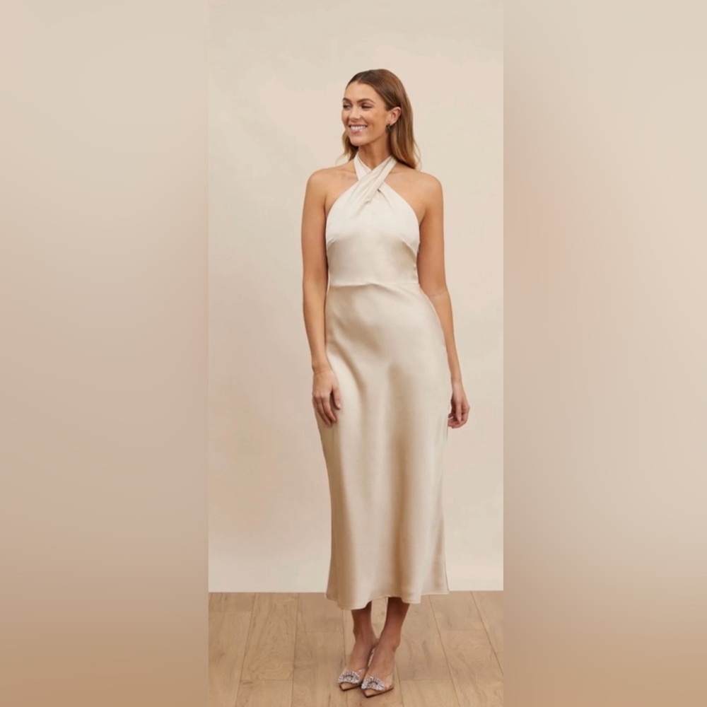 Satin midi dress
